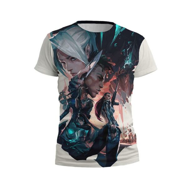 Футболка дитяча спортивна з принтом «Валорант. Кіберпанк бійці. Valorant. Cyberpunk Fighters»