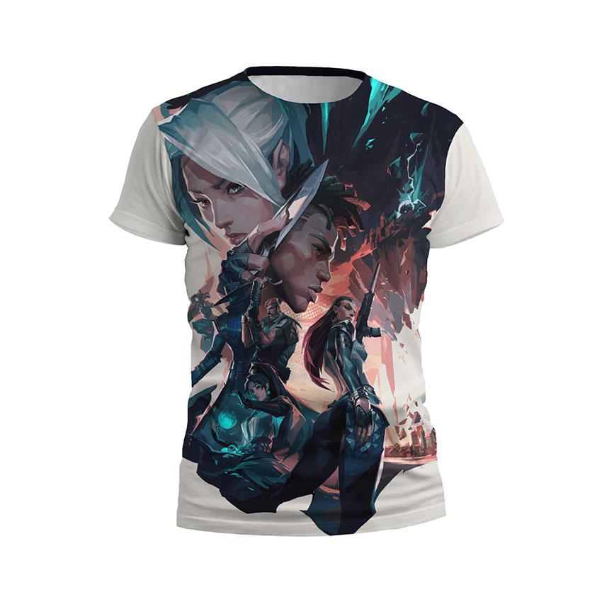 Футболка дитяча спортивна з принтом «Валорант. Кіберпанк бійці. Valorant. Cyberpunk Fighters»
