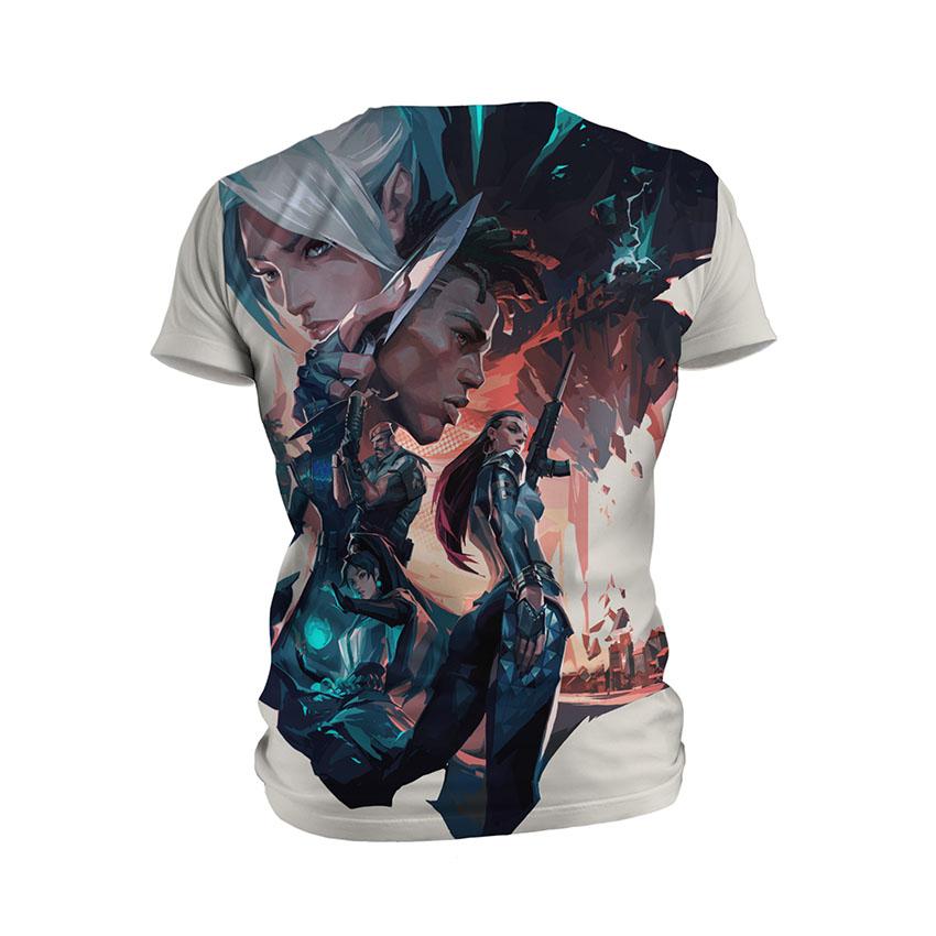 Футболка дитяча спортивна з принтом «Валорант. Кіберпанк бійці. Valorant. Cyberpunk Fighters»