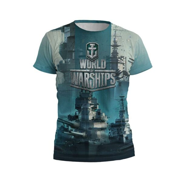 Футболка детская спортивная с принтом «Мир военных кораблей. Большие корабли. World of Warships. Big ships»