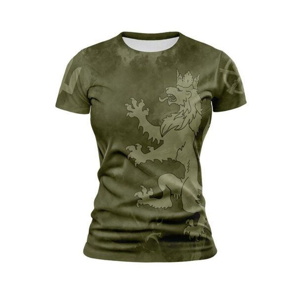 Футболка жіноча спортивна з принтом «24-та окрема механізована бригада. Тактичний Стиль. Tactical Style»