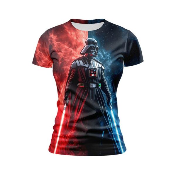 Футболка женская спортивная с принтом «Дарт Вейдер. Космический лидер. Звездные войны. Darth Vader. Space Lord. Star Wars»
