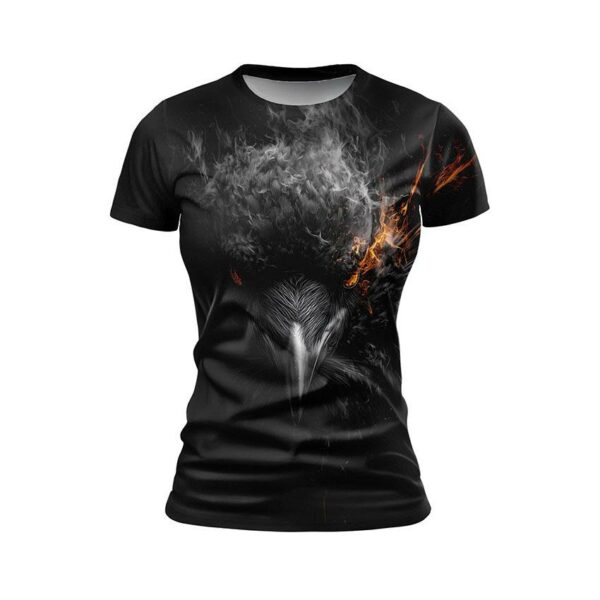 Футболка жіноча спортивна з принтом «Готичний ворон. Gothic Crows»