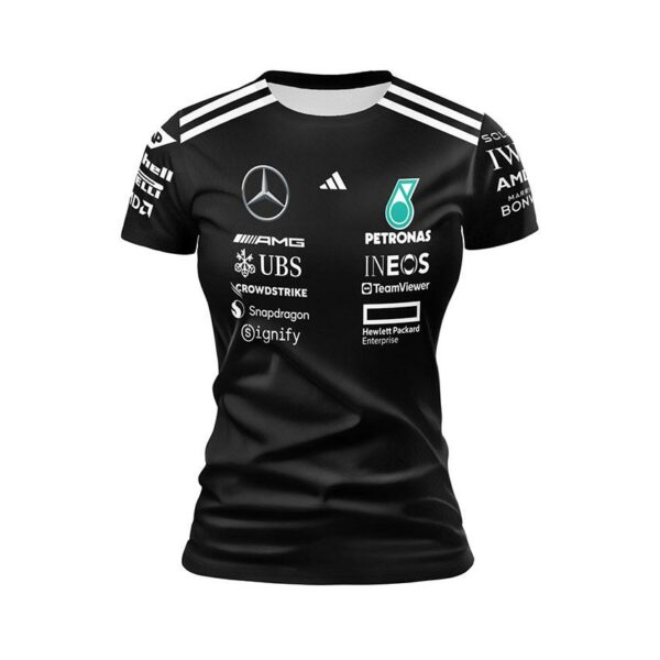 Футболка женская спортивная с принтом «Команда Мерседес. Формула-1. Mercedes Team. Formula-1»