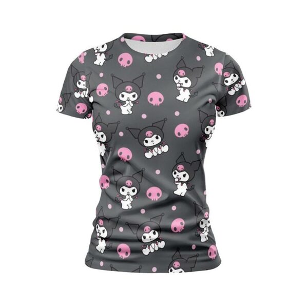 Футболка жіноча спортивна з принтом «Куромі. Темна естетика. Kuromi. Dark Aesthetic»