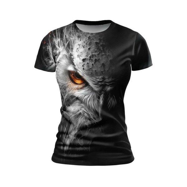 Футболка жіноча спортивна з принтом «Сова. Охоронець ночі. Owl. Guardian of the night»