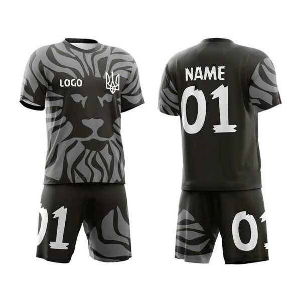 Футбольна форма чоловіча з іменем та логотипом команди з принтом «Дух Лева. Lion Spirit»