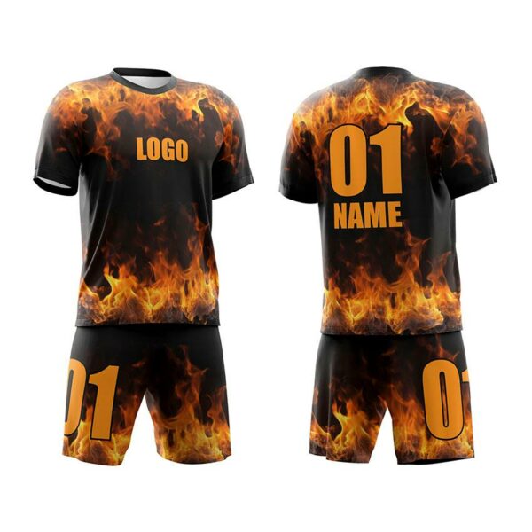 Футбольна форма чоловіча з іменем та логотипом команди з принтом «Дике полум’я. Wild Flame»