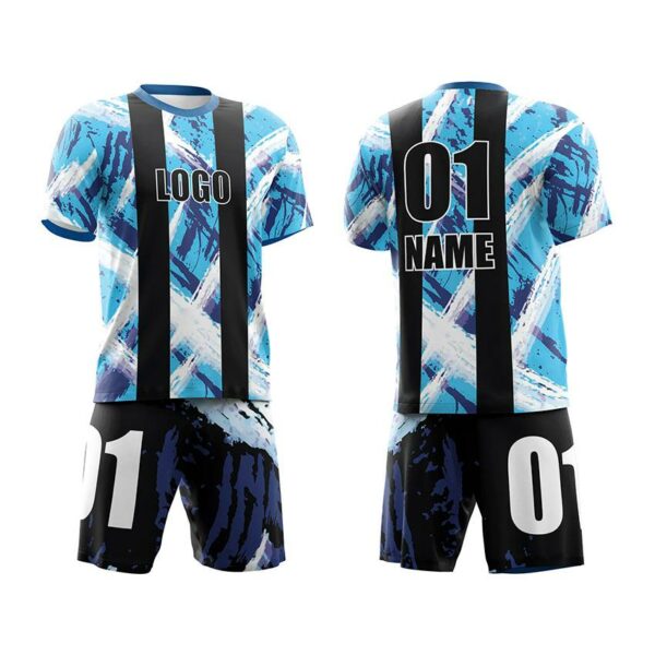 Футбольна форма чоловіча з іменем та логотипом команди з принтом «Крижаний шторм. Ice Storm»