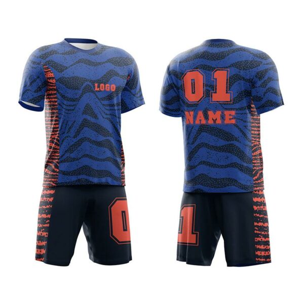 Футбольна форма чоловіча з іменем та логотипом команди з принтом «Синій тигр. Blue Tiger»