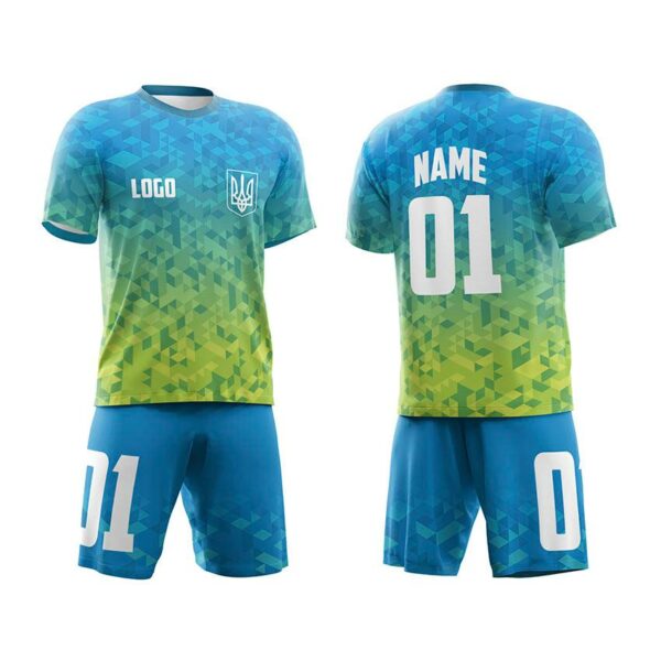 Футбольна форма чоловіча з іменем та логотипом команди з принтом «Цифрова мозаїка. Digital Mosaic»
