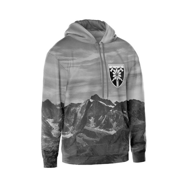 Худі чоловіче з принтом «128-ма окрема гірсько-штурмова бригада. Незламність. Indestructibility»