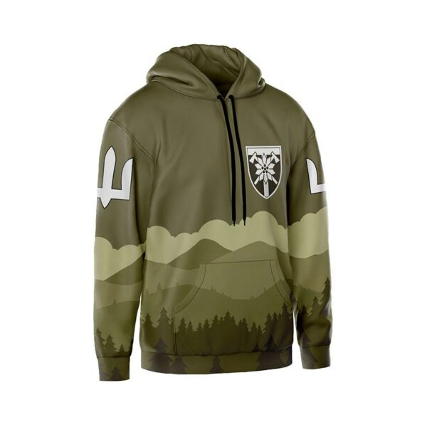 Худі чоловіче з принтом «128-ма окрема гірсько-штурмова бригада. Символ Сили. Symbol of Power»