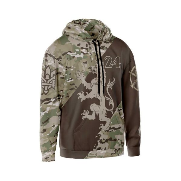 Худі чоловіче з принтом «24-та окрема механізована бригада. Камуфляж. Camouflage»