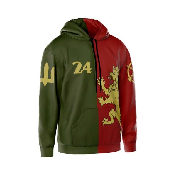 Худі чоловіче з принтом «24-та окрема механізована бригада. Королівська Сила. Royal Power»