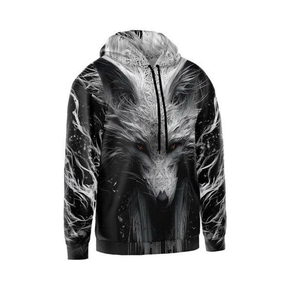 Худи мужское с принтом «Фантазийная лиса. Fantasy fox»