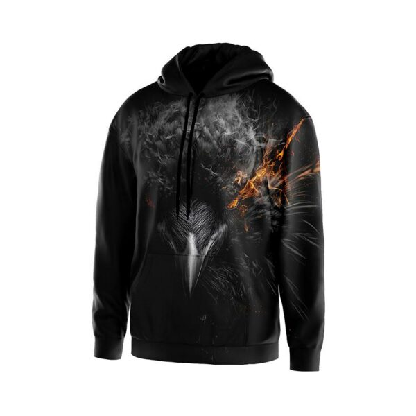 Худі чоловіче з принтом «Готичний ворон. Gothic Crows»