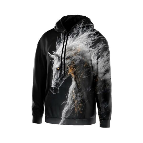 Худі чоловіче з принтом «Примарний Кінь. Ghost Horse»