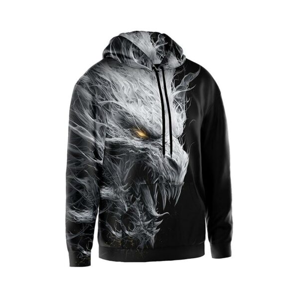 Худі чоловіче з принтом «Стародавній Білий Дракон. Ancient White Dragon»