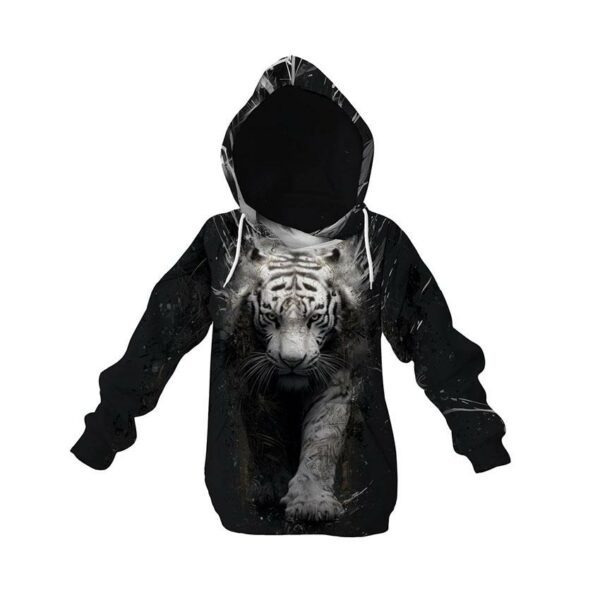 Худі дитяче з принтом «Білий Тигр. Темне Фентезі. White Tiger. Dark Fantasy»