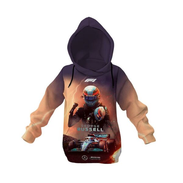 Худі дитяче з принтом «Джордж Расселл. Переможний дух. Формула-1. George Russell. Victory Spirit. Formula-1»