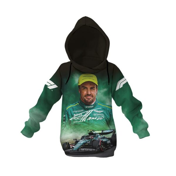 Худі дитяче з принтом «Фернандо Алонсо. Гонщик. Формула-1. Fernando Alonso. Driver. Formula-1»
