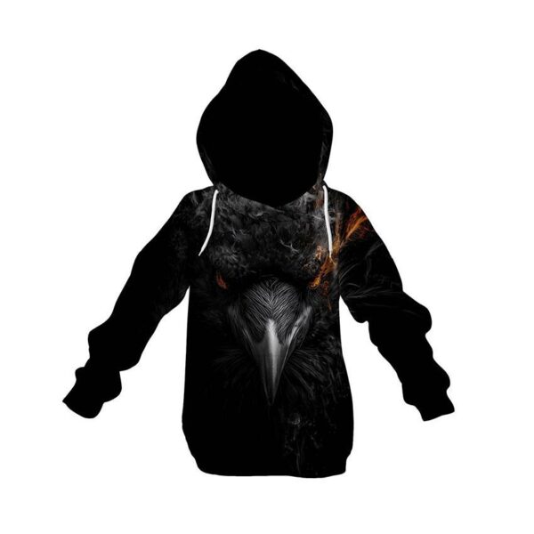 Худі дитяче з принтом «Готичний ворон. Gothic Crows»