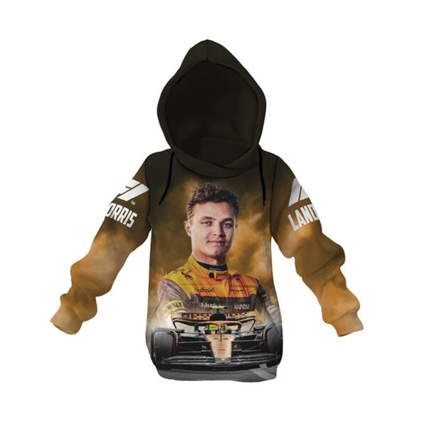 Худі дитяче з принтом «Ландо Норріс. Драйв. Формула-1. Lando Norris. Drive. Formula-1»