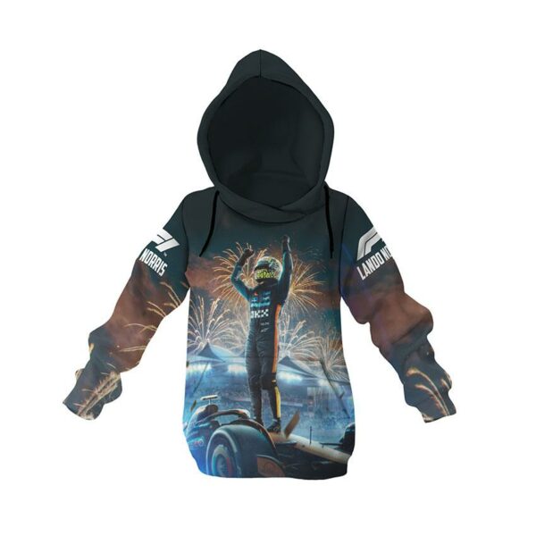 Худі дитяче з принтом «Ландо Норріс. Перемога. Формула-1. Lando Norris. Victory. Formula-1»