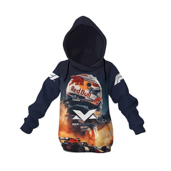 Худі дитяче з принтом «Макс Ферстаппен. Чемпіон Формули-1. Max Verstappen. Champion Formula-1»