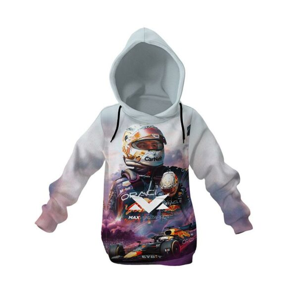 Худі дитяче з принтом «Макс Ферстаппен. Пілот Формули-1. Max Verstappen. Formula-1 Driver»
