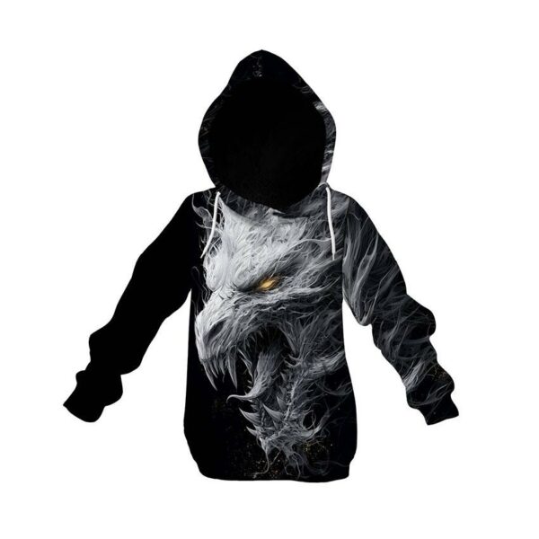 Худи детское с принтом «Древний Белый Дракон. Ancient White Dragon»