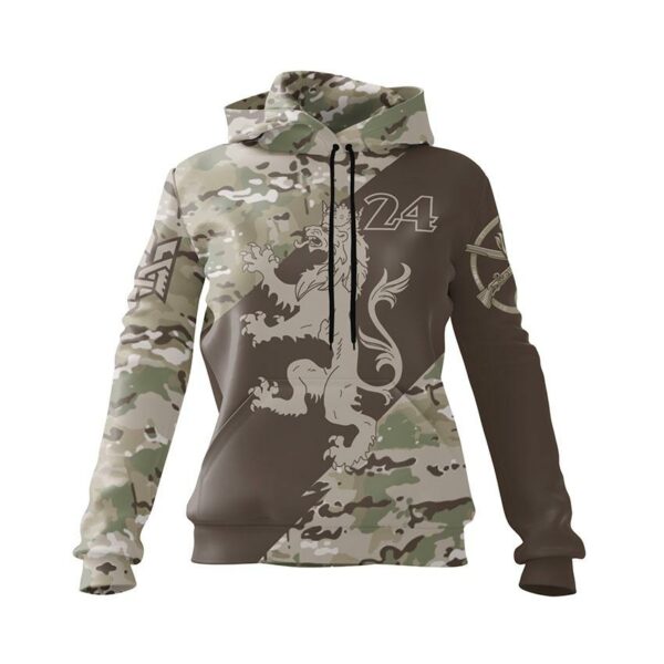 Худі жіноче з принтом «24-та окрема механізована бригада. Камуфляж. Camouflage»