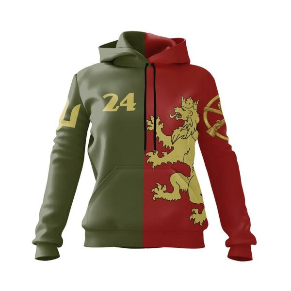 Худі жіноче з принтом «24-та окрема механізована бригада. Королівська Сила. Royal Power»