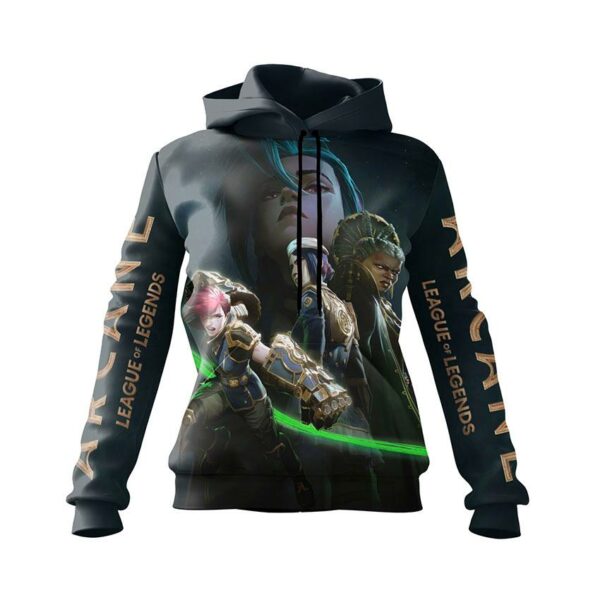 Худи женское с принтом «Аркейн. Динамика приключений. Arcane. Adventure Dynamics»