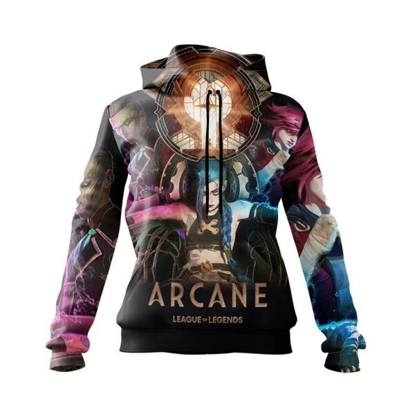 Худи женское с принтом «Джинкс. Тень Пилтовера. Аркейн. Jinx. Shadow of Piltover. Arcane»