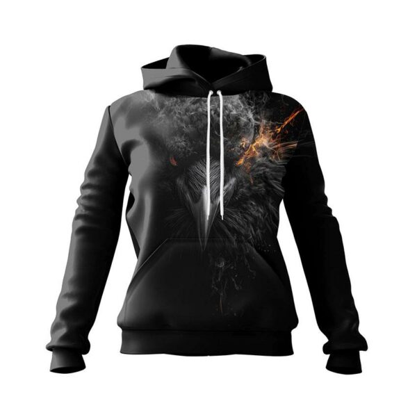 Худі жіноче з принтом «Готичний ворон. Gothic Crows»