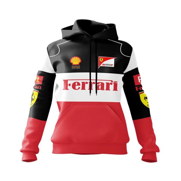 Худі жіноче з принтом «Команда Феррарі. Формула-1. Ferrari Team. Formula-1»