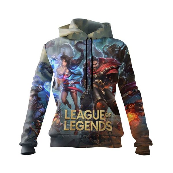 Худі жіноче з принтом «Ліга Легенд. Фентезі битва. League of Legends. Fantasy Battle»