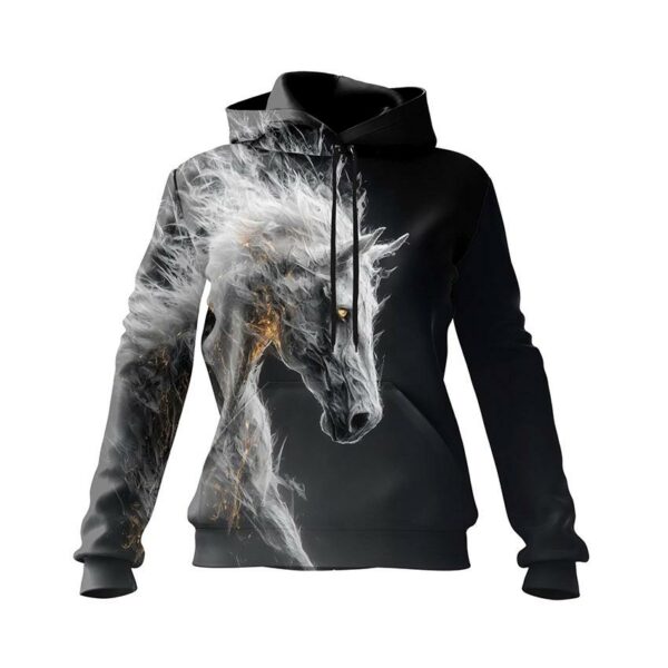 Худі жіноче з принтом «Примарний Кінь. Ghost Horse»