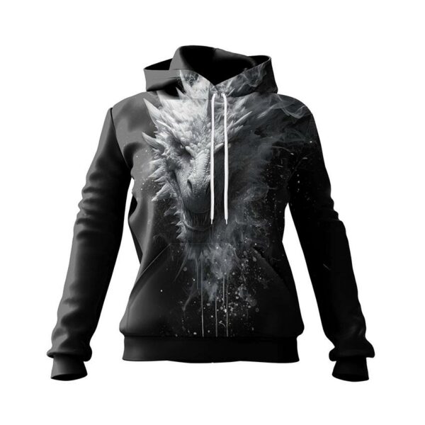 Худі жіноче з принтом «Стародавній Білий Дракон. Ancient White Dragon»
