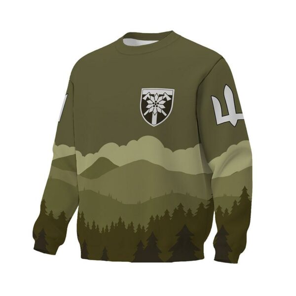 Світшот унісекс з принтом «128-ма окрема гірсько-штурмова бригада. Символ Сили. Symbol of Power»