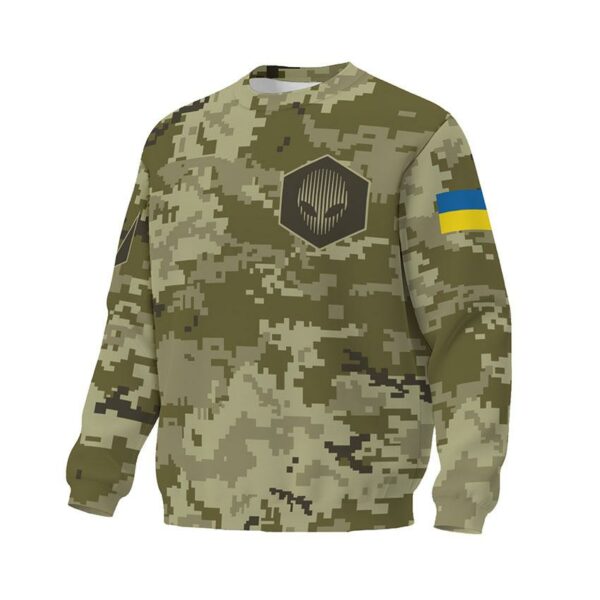 Світшот унісекс з принтом «412-та окрема бригада безпілотних систем «NEMESIS». Камуфляж. Camouflage»