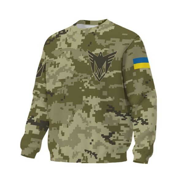 Світшот унісекс з принтом «9-та окрема бригада безпілотних систем. Камуфляж. Camouflage»