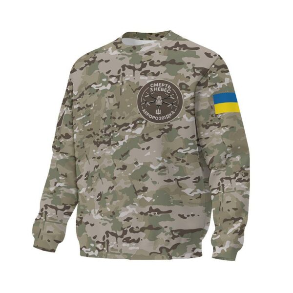 Світшот унісекс з принтом «Аеророзвідка. Смерть з небес. Незламний знак. Unbreakable Symbol»