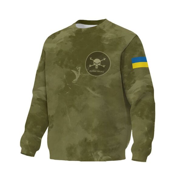 Світшот унісекс з принтом «Батальйон «Flying Skull» Тактичний стиль. Tactical style»