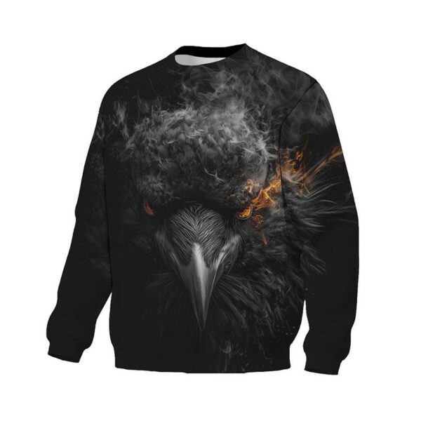 Світшот унісекс з принтом «Готичний ворон. Gothic Crows»