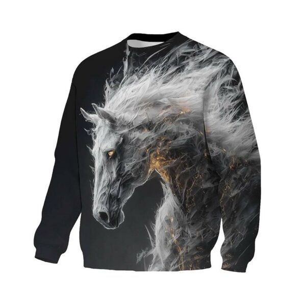 Світшот унісекс з принтом «Примарний Кінь. Ghost Horse»