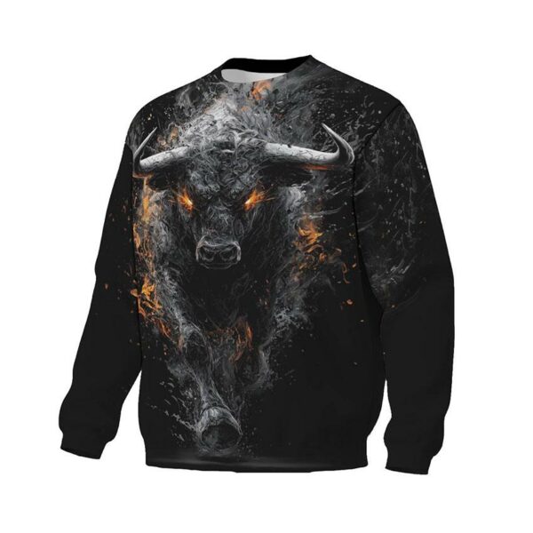 Світшот унісекс з принтом «Розлючений бик. Angry bull»