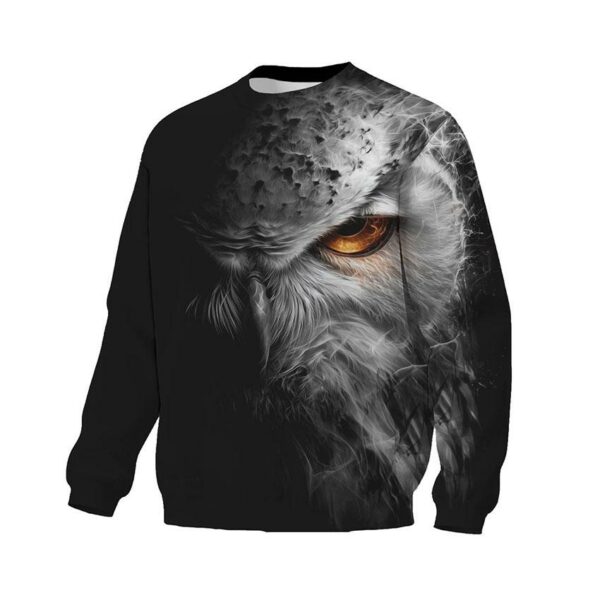 Світшот унісекс з принтом «Сова. Охоронець ночі. Owl. Guardian of the night»